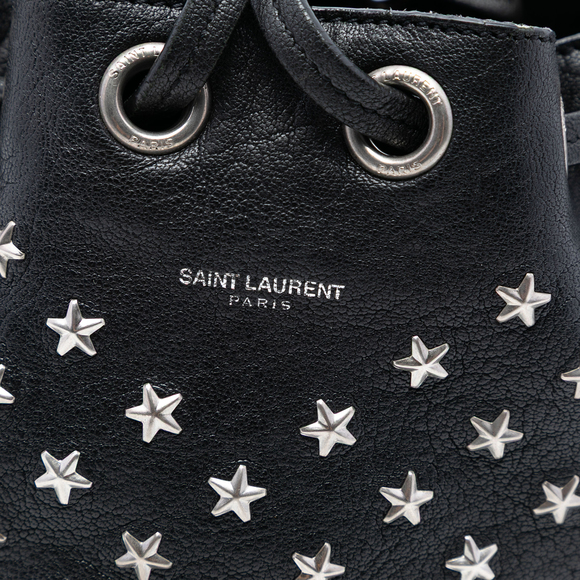 Pre-Loved Saint Laurent Small Star Studded Calfskin Emmanuelle Bucket Bag - Picture 6 of 7